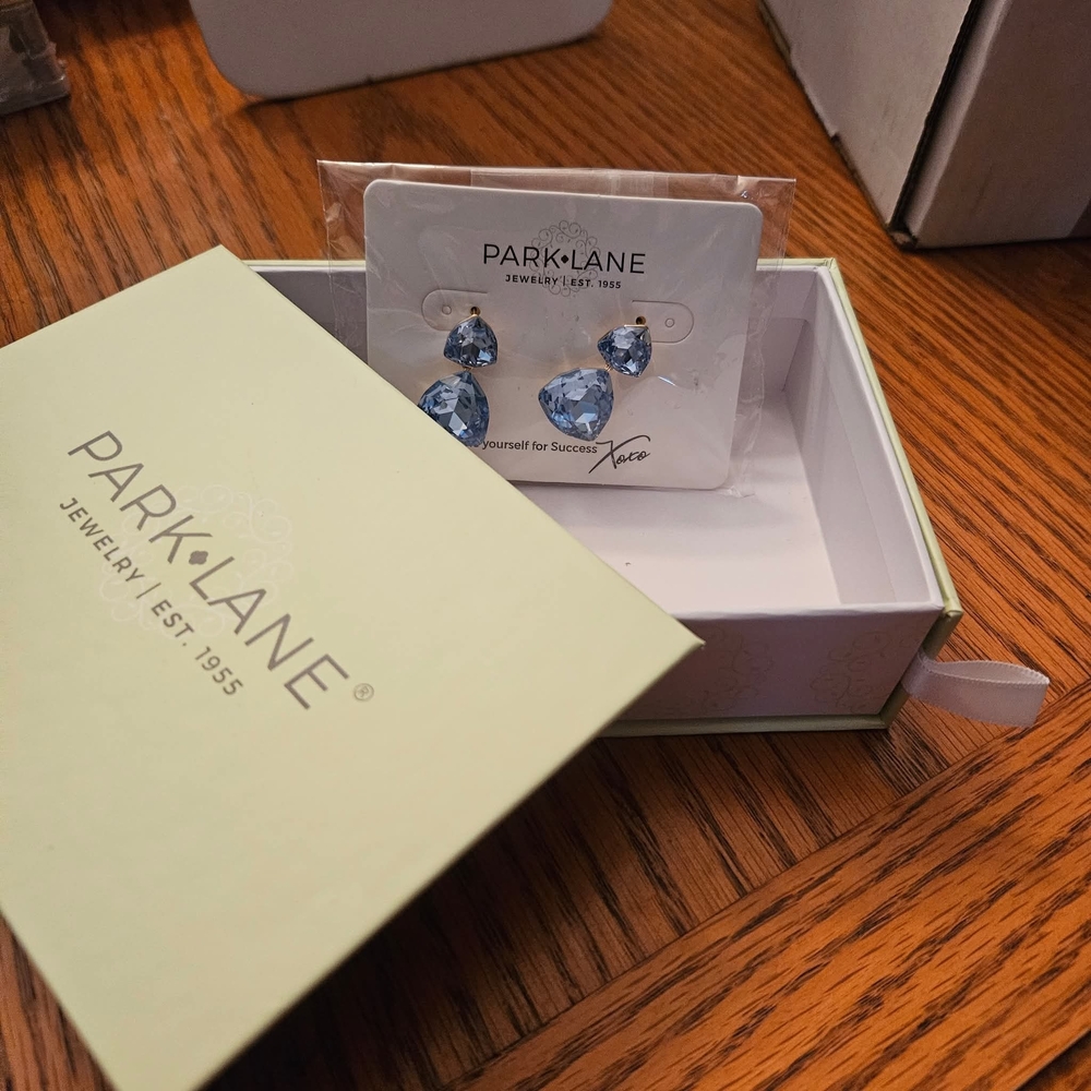 Park Lane Sky Blue Crystal Earrings